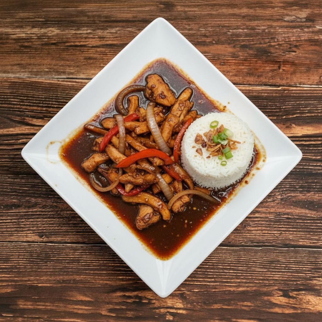 Stewed Conch Dinner.