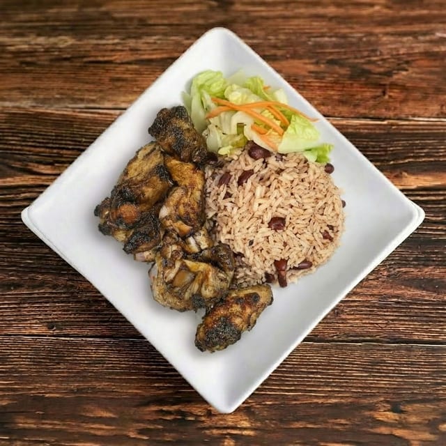 Jerk Pork Dinner.