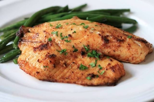 Grilled Fish Dinner.