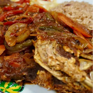 Brown Stew Fish Dinner