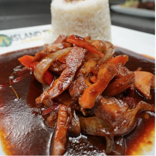 Stewed Conch Dinner