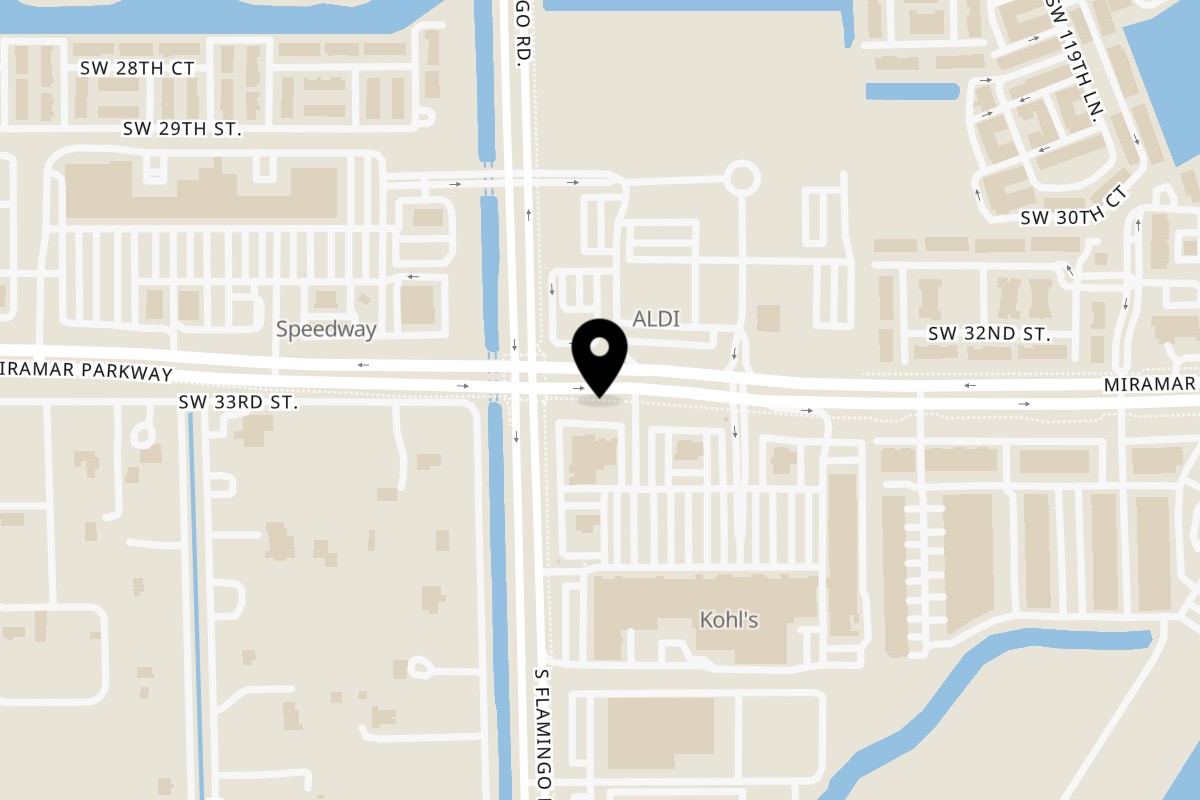 Map showing the location of Island Tings Miramar on 12318 Miramar Pkwy in Miramar